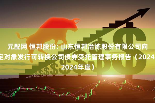 元配网 恒邦股份: 山东恒邦冶炼股份有限公司向不特定对象发行可转换公司债券受托管理事务报告（2024年度）